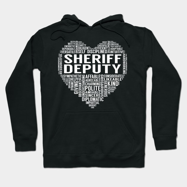 Sheriff Deputy Heart Hoodie by LotusTee